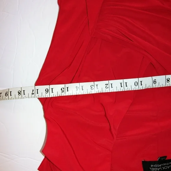 Black Label Evan Picone Red Fitted Dress 6 - Picture 4 of 7